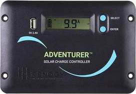 „Renogy Adventurer-Li 30A“ saulės energijos reguliatorius – Įleidžiamas montavimas į karavano/kemperio sienas, 12 V/24 V automobilių PWM įkroviklis, LCD ekranas, suderinamas su ličio ir AGM/gelio akumuliatoriais | 50 V PV įėjimas, LCD, AGM/gelio/skysto el