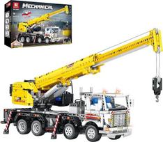 „Reobrix“ kranų konstruktoriaus rinkinys 22007, nuotoliniu būdu valdomas žaislinis kranas su daugiafunkciniu perjungikliu, mechaninis statybinis sunkvežimio modelio rinkinys, dovana berniukams ir mergaitėms nuo 14 metų, 2023 detalės