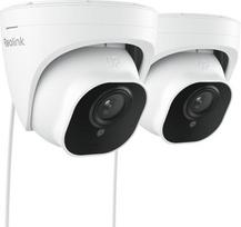 „Reolink“ 2 vnt. 5 MP PoE lauko stebėjimo kameros, IP kameros su garso funkcija ir „microSD“ kortelės lizdu, 30 m infraraudonųjų spindulių naktinio matymo funkcija, IP66 atsparumas vandeniui, judesio aptikimas, nuotolinė prieiga, skirtos naudoti patalpose