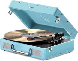„Revival 55“ retro stiliaus vinilo patefonas (šviesiai mėlynas)