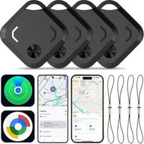 „Reyke“ „Android“ ir „iOS“ sekiklis, suderinamas su „Find My“ ir „Find Hub“ | „Bluetooth“ raktų ieškiklis, 4 vnt. rinkinys su keičiamu CR2032 elementu, skirtas raktams, lagaminams, kuprinėms ir bagažui.