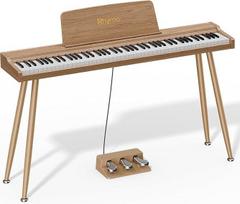 „Rhymo“ skaitmeninis pianinas, 88 klavišų, pusiau sveriamasis elektrinis pianinas su stovu, trimis pedalais, „Bluetooth“ garso ir MIDI jungtimis, 20 W garsiakalbiu, mikrofono įvestimi, dviejų grotuvų režimu | Trys pedalai, „Bluetooth“ garso ir MIDI jungty