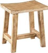 „Riess Ambiente“ „FINCA“ medinis taburetė iš masyvios medienos, 40 cm, smėlio spalvos „Mango“ – rankų darbo „Shabby Chic“ stiliaus medinė taburetė, skirta svetainei, miegamajam, prieškambariui ir virtuvei