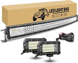 „RIGIDON“ 107 cm (42 colių) 540 W išlenkta LED šviesos juosta su 12 V laidų komplektu