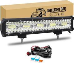 „RIGIDON“ 8D LED darbo šviesos juosta, 15 colių (38 cm), 300 W, su 12 V laidų komplektu