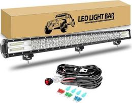 „RIGIDON“ darbo žibintas, 39 colių (100 cm), 540 W, LED juosta, 12 V, su laidų komplektu | Papildomas LED žibintas visureigiams, bekelės automobiliams, traktoriams, SUV, UTV, ATV, sunkvežimiams ir kitoms transporto priemonėms, 6000 K baltos spalvos rūko ž