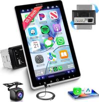 „Rimoody“ 1-din automobilinis radijas, belaidis „CarPlay“ ir „Android Auto“, 10,1 colio pasukamas jutiklinis ekranas, suderinamas su „iOS“ ir „Android“, „Mirror Link“, „Bluetooth“, FM/RDS/AUX/EQ/USB, valdymas nuo vairo, atbulinės eigos kamera, mikrofonas