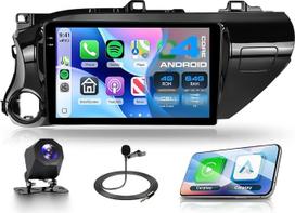 „Rimoody“ 4G + 128G „Android“ automobilių radijas, skirtas „Toyota Hilux“ pikapui AN120 (2015–2020 m.), su belaidžiu „CarPlay“, „Android Auto“, 10,1 colio „Incell“ jutikliniu ekranu, „Bluetooth“, GPS navigacija, „Wi-Fi“, FM/RDS/EQ/USB/SWC ir galinio vaizd