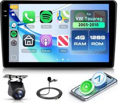 „Rimoody“ 4G + 128G „Android“ automobilių radijas, skirtas „VW Touareg“ (2003–2010 m.), 9 colių radijas su belaidžiu „CarPlay“, „Android“ automobilių navigacija, GPS, „MirrorLink“, „Bluetooth“, FM/RDS/EQ, „Wi-Fi“, vairo valdymu ir atbulinės eigos kamera