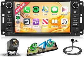 „Rimoody“ 4G+64G „Android“ automobilių radijas, skirtas „Jeep Wrangler“ (2007–2018 m.), „Compass“, „Grand Cherokee“ ir „Commander“ modeliams, su belaidžiu „CarPlay“ ir „Android Auto“, 7 colių jutikliniu ekranu, radiju, GPS, „Wi-Fi“, „Bluetooth“, FM/RDS, E