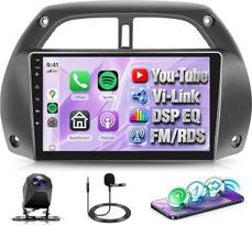 „Rimoody“ automobilių radijas, skirtas „Toyota RAV4“ (2001–2006 m.) su belaidžiu „CarPlay“, „Android Auto“, „YouTube“, „Vi-Link“, DSP, ekvalaizeriu, 9 colių jutikliniu ekranu, 2 DIN dydžio, su „MirrorLink“, „Bluetooth“, FM/RDS radiju, USB, SWC ir galinio