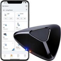 „RM MAX-Matter“ išmaniojo namo centras, suderinamas su „Matter“, universalus nuotolinio valdymo pultas su kodų įsimenimo funkcija, palaikantis „WLAN“ ir „BLE“ ryšį, skirtas IR ir RF įrenginiams, suderinamas su „Alexa“ ir „Google Home“ (tik 2,4 GHz „Wi-Fi“
