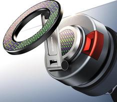 „Rocoren“ mobiliojo telefono laikiklis su magnetu automobiliui, skirtas „Magsafe“ mobiliojo telefono laikikliui, pasukamas 360° [vakuuminė prisukimo funkcija vienu mygtuko paspaudimu] – magnetinis laikiklis automobiliui, sunkvežimiui ir kemperiui, skirtas