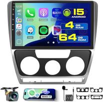 „Roinvou“ 4+64G automobilių radijas su „Android 15“ sistema, skirtas „VW Skoda Octavia“ (2007–2014 m.) modeliams: belaidis „CarPlay“, „Android“ sistema, radijas su jutikliniu 10 colių ekranu, „Wi-Fi“, GPS, „Bluetooth“, 32EQ, FM/RDS, SWC, atbulinės eigos k