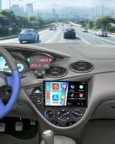 „Roinvou“ 9 colių ekrano automobilių radijas, skirtas „Ford Focus“ (1998–2005 m.), su belaidžiu „CarPlay“ ir „Android Auto“, 7 spalvų LED apšvietimu, keliais vartotojo sąsajos šablonais, jutikliniu ekranu, „Bluetooth 5.2“, „Mirror Link“, ekvalaizeriu, FM,