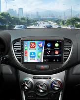 „Roinvou“ 9 colių ekrano automobilių radijas, skirtas „Hyundai i10“ (2007–2013 m.) modeliams, su belaidžiu „CarPlay“ ir „Android Auto“, 7 spalvų LED apšvietimu, keliais vartotojo sąsajos šablonais, jutikliniu ekranu, „Bluetooth 5.2“, „Mirror Link“, ekvala