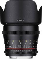 „Rokinon“ DS50M-NEX „Cine DS“ 50 mm T1.5 AS IF UMC pilno kadro kino plataus kampo objektyvas, skirtas „Sony“ E-mount fotoaparatams (NEX)