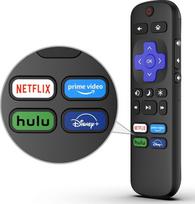 „Roku“ televizorių nuotolinio valdymo pultas, skirtas pakeisti TCL/Hisense/Sharp/Philips/JVC/RCA/Magnavox/Sanyo/LG/Haier „Roku“ televizorių nuotolinio valdymo pultus, su „Netflix“, „Disney+“, „Hulu“ ir „Prime Video“ mygtukais