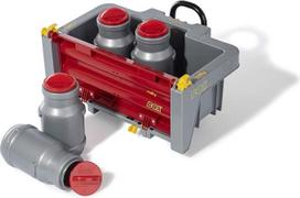 „Rolly Toys“ 408894 „rollyBox“ su pieno ąsočiais ir transportavimo dėklu, skirtas pedalinam traktoriui (3–10 metų, nuleidžiama įdubusi galinė durų dalis, ABN), raudona/sidabrinė