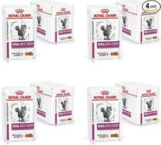 „Royal Canin Veterinary Renal Chicken“ | 4 vnt. pakuotė | 4 x 12 x 85 g | Pilnavertis maistas suaugusiems katėms, turinčioms inkstų sutrikimų