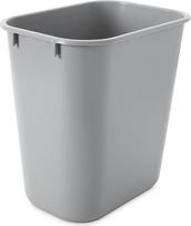 „Rubbermaid Commercial Products“ 13-5/8 colių LLDPE stačiakampė maža šiukšliadėžė, skirta laikyti ant stalo – pilka