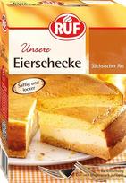 „RUF Eierschecke“ pyrago kepimo mišinys, skirtas kreminiam sūrio pyragui saksoniško stiliaus su varškės įdaru ir sūrio mase