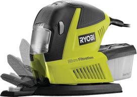 „RYOBI“ 180 W daugiafunkcinis šlifuoklis RMS180-SA30, trikampis, orbitinis ir pirštinis šlifuoklis, reguliuojamas greitis, „DustTech“ dulkių surinkimo dėžė, komplekte – įrankių krepšys