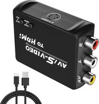 „S-Video“ į HDMI keitiklis, „RCA“ į HDMI keitiklis, palaiko 720P/480 skiriamąją gebą, ekrano formato perjungimas 4:3/16:9