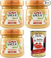 „Saclà“ „Salsa Hummus di Ceci“ – avinžirnių humuso padažas, 3 vnt. po 212 g + „Italian Gourmet“ „Polpa“, 400 g