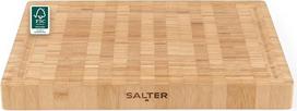 „Salter“ BW13308EU7 bambukinė pjaustymo lentelė, didelė medinė pjaustymo lentelė, stora, skirta intensyviam naudojimui, mėsos pjaustymui, su sulčių grioveliu, sūrio ir mėsos gaminių pjaustymui, dvipusė, FSC sertifikuota, 42 cm