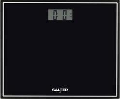 „Salter“ kompaktiškos skaitmeninės vonios svarstyklės – grūdintas stiklas, kūno svorio matavimas metrinėmis / imperinėmis vienetais, lengvai įskaitomas skaitmeninis ekranas, greitas ir tikslus rodmuo su „Step-On“ funkcija, 15 metų garantija – juodos spalv