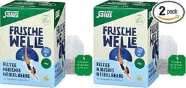 „Salus“ – „Frische Welle“ – hibiskų ir mėlynių ledinė arbata – 1 x 15 filtrinių maišelių (33 g) – vaisinė „Cold Brew“ arbata – ekologiška (2 vnt. pakuotė)