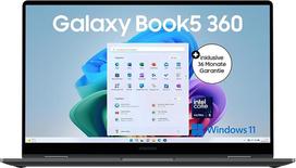 „Samsung Galaxy Book5 360“ 15,6 colių „2-in-1“ nešiojamasis kompiuteris, transformuojamas AI nešiojamasis kompiuteris su „Intel Core Ultra 5“ procesoriumi, 16GB RAM, 512GB atminties, „Moonstone Gray“ spalvos, 3 metų garantija [tik „Amazon“]