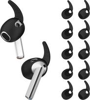 „Samsung Galaxy Buds 3“ ausų kabliukų apsaugai, neslystantys sportiniai ausų įdėklai su silikoniniais sparneliais, apsaugantys nuo įbrėžimų, „Galaxy Buds 3“, juodi, 5 poros