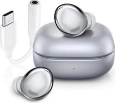 „Samsung Galaxy Buds Pro“ ausinės + USB-C adapteris. Belaidės ausinės, aktyvi triukšmo slopinimo funkcija, aplinkos triukšmo atpažinimas, IPX7, belaidis įkrovimas, sidabrinės („Phantom Silver“)