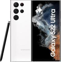 „Samsung Galaxy S22 Ultra“, „Android“ išmanusis telefonas be sutarties, 6,8 colio „Dynamic AMOLED“ ekranas, 5 000 mAh baterija, 256GB / 12GB RAM, „Phantom White“ spalva, komplektacijoje –