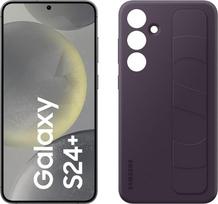 „Samsung Galaxy S24+“ AI išmanusis telefonas, 12GB RAM, 256GB atminties, „Onyx Black“ spalvos, 3 metų gamintojo garantija + „Standing Grip“ dėklas, tamsiai violetinės spalvos