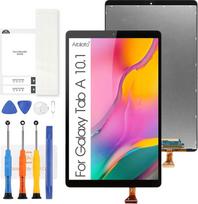 „Samsung Galaxy Tab A 10.1 2019 T510“ LCD ekranas, jutiklinio ekrano skaitytuvo stiklo komplekto remonto rinkinys (juodas) | Jutiklinio ekrano skaitytuvo stiklo montavimo remonto rinkinys, juodas