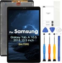 „Samsung Galaxy Tab A 10.5“ LCD ekranas, skirtas „Samsung Galaxy Tab A 10.5 SM-T590“ LCD ekranui – jutiklinio ekrano ir skaitytuvo mazgas, keitimo ekranas su remonto rinkiniu (juodas, „Wi-Fi“) (juodas)
