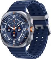 „Samsung Galaxy Watch Ultra“ (2025) išmanusis laikrodis su „Galaxy AI“, sportinis laikrodis, jūrinis dirželis, titano korpusas, greitojo veikimo mygtukas, dvigubas GPS, 64GB atminties, 47 mm, LTE, titano mėlyna spalva