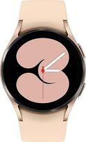 „Samsung Galaxy Watch4 BT Round“ „Bluetooth“ išmanusis laikrodis, „Wear OS“, pasukamas rėmelis, sportinis laikrodis, fizinio aktyvumo sekiklis, 40 mm, rožinis auksas (skaidri versija)