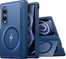„Samsung Galaxy Z Fold 8“ dėklas, suderinamas su „MagSafe“, mėlynos spalvos | Įmontuota ekrano apsauga, tvirta vyrio apsauga, sulankstomas atraminis stovas, karinio lygio atsparus smūgiams ir kritimui apsauginis dėklas, 5G