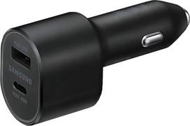„Samsung“ EP-L5300XBEGWW dvigubas automobilinis įkroviklis, 45 W + 15 W, su dviem prievadais, juodos spalvos