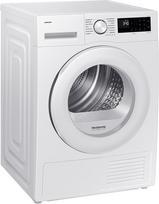 „Samsung“ DV90DG52A0TEEG DV5000D šilumos siurblio džiovintuvas, 9 kg, energijos vartojimo efektyvumo klasė C, su LED ekranu, „Optimal Dry“ funkcija, „SmartThings“ programėle, higienos programa, „Air Refresh“ funkcija, baltos spalvos