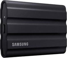 „Samsung“ nešiojamasis SSD „T7 Shield“, 1 TB, USB 3.2 Gen.2, skaitymo greitis 1050MB/s, rašymo greitis 1000MB/s, patvarus išorinis kietasis diskas, skirtas naudoti lauke su „Mac“, asmeniniu kompiuteriu ir išmaniuoju telefonu, juodos spalvos, MU-PE1T0S/E