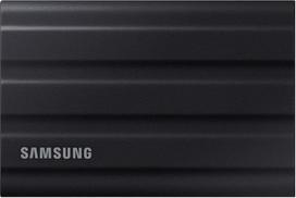 „Samsung“ nešiojamasis SSD „T7 Shield“, 2 TB, USB 3.2 Gen.2, skaitymo greitis 1050MB/s, rašymo greitis 1000MB/s, patvarus išorinis kietasis diskas, skirtas naudoti lauke su „Mac“, kompiuteriais ir išmaniaisiais telefonais, juodos spalvos, MU-PE2T0S/EU