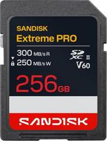 „SANDISK Extreme PRO SDXC UHS-II V60“ kortelė, 256GB (skaitymo greitis iki 300MB/s, rašymo greitis iki 210MB/s, 4K UHD, Full HD, U3 C10 V60) Suderinama su DSLR ir beveidrodžiais fotoaparatais