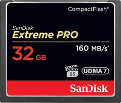 „SanDisk Extreme Pro“ 32GB 160MB/s „Compact Flash“ atminties kortelė – juoda/auksinė/raudona