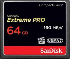 „SanDisk Extreme Pro“ 64GB 160MB/s „CompactFlash“ atminties kortelė – juoda/auksinė/raudona