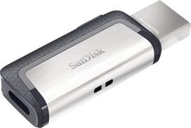 „SanDisk Ultra Dual“ USB Type-C atmintinė, išmaniojo telefono duomenų saugojimo įrenginys, 32GB (mobilusis duomenų saugojimo įrenginys, USB 3.1, ištraukiamas dvigubas prievadas, duomenų perdavimo greitis 150MB/s, USB atmintinė)